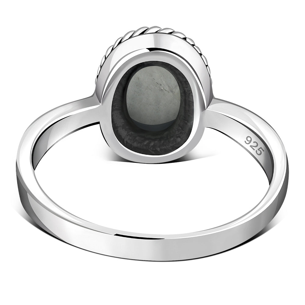 Rainbow Moonstone Sterling Silver Ring