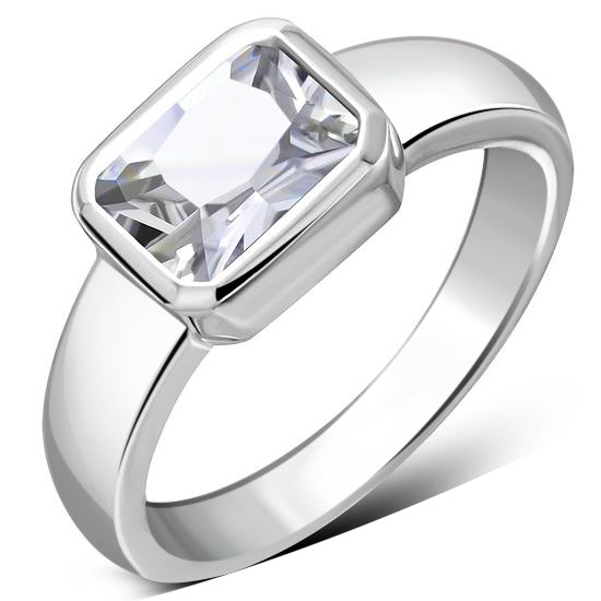 Cubic Zirconia Sterling Silver Ring