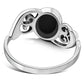 Aum Black Onyx Sterling Silver Ring