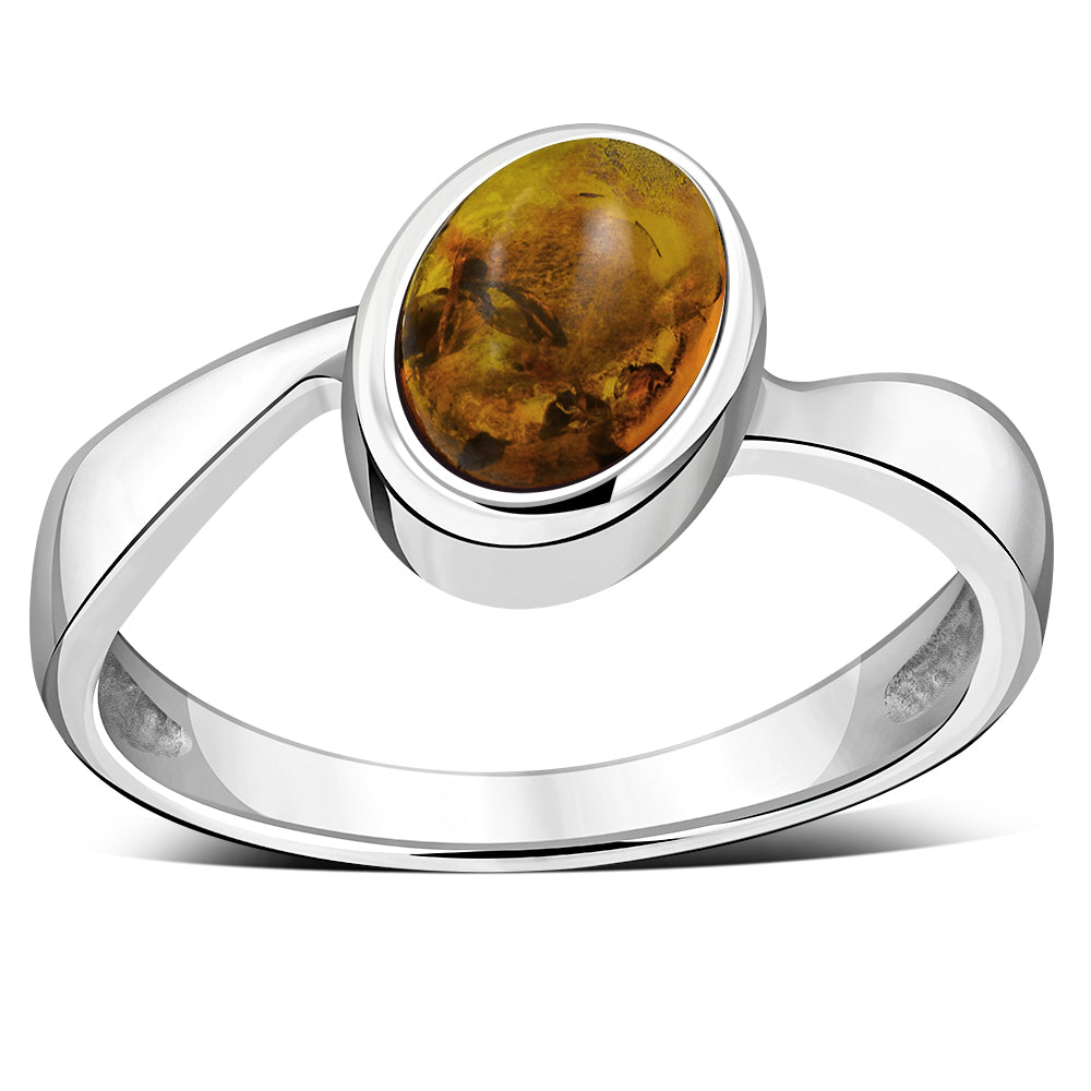 Baltic Amber Sterling Silver Ring