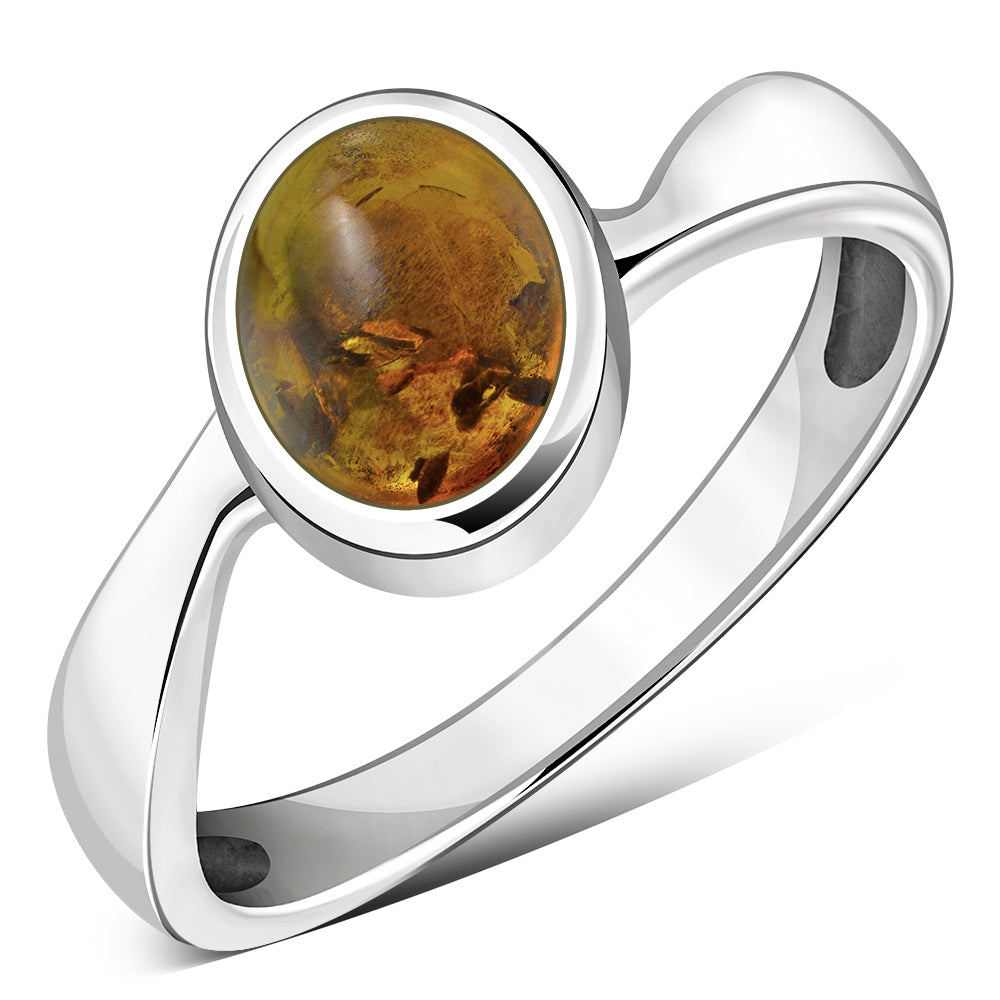 Baltic Amber Sterling Silver Ring