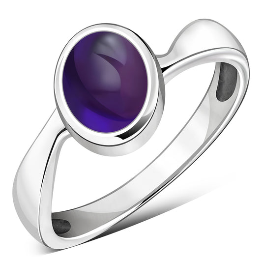 Amethyst Stone Sterling Silver Ring