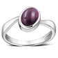 Garnet Stone Sterling Silver Ring