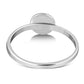 Simple Round Mother of Pearl Silver Ring