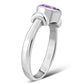 Delicate Amethyst Stone Silver Ring