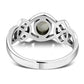 Mother of Pearl Sea Shell Celtic Silver Ring