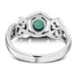 Turquoise Stone Celtic Knot Silver Ring