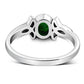 Thin Solid Silver Celtic set w/ Green CZ Ring