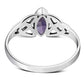 Silver Celtic Ring set w/ Amethyst Stone