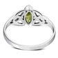 Silver Celtic Ring set w/ Peridot Stone