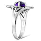 Amethyst Stone Celtic Knot Silver Ring