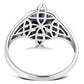 Amethyst Stone Celtic Knot Silver Ring