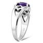 Amethyst CZ Celtic Knot Silver Ring