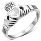 Irish Claddagh Sterling Silver Ring w/ Mother of Pearl
