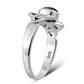 Celtic Trinity Knot Amethyst Stone Silver Ring
