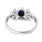 Celtic Trinity Knot Amethyst Stone Silver Ring