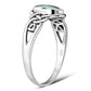 Celtic Silver Ring w/ Abalone Sea Shell