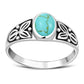 Ethnic Turquoise Silver Ring