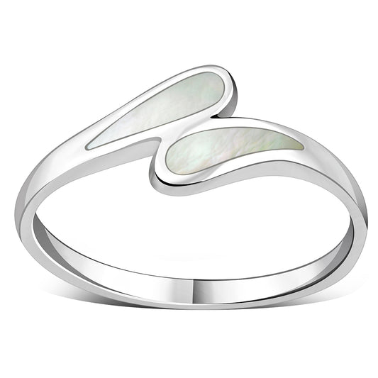 Mother of Pearl Sterling Silver Drops Ring