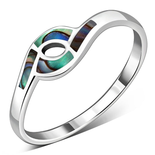 Abalone Sea Shell Sterling Silver Ring