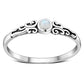 Rainbow Moonstone Sterling Silver Ring