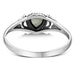 Heart Mother of Pearl Silver Ring