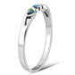 Hearts Abalone Sea Shell Silver Band Ring