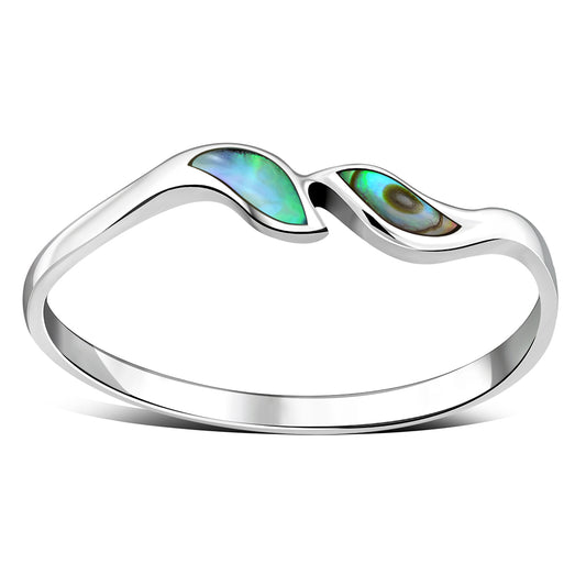 Abalone Sea Shell Silver Ring