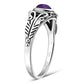 Ethnic Amethyst Stone Sterling Silver Ring