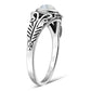 Ethnic Rainbow Moon Stone Silver Ring