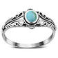 Ethnic Turquoise Solid Silver Ring