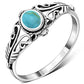 Ethnic Turquoise Solid Silver Ring