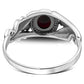 Flower Garnet Sterling Silver Stone Ring