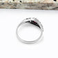 Petals Garnet Stone Sterling Silver Ring
