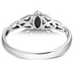 Celtic Knot Silver Ring w/ Cabochon Black Onyx
