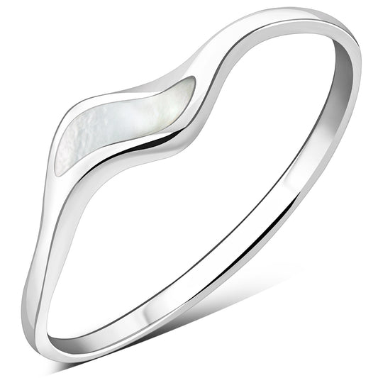Mother of Pearl Silver Ring
