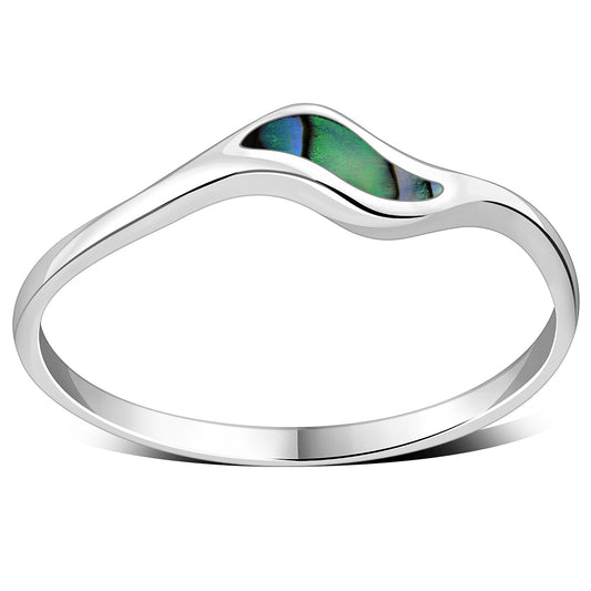 Abalone Sea Shell Silver Ring