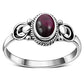 Ethnic Sterling Silver Garnet Ring