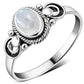 Ethnic Sterling Silver Rainbow Moonstone Ring
