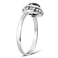 Ethnic Style Garnet Silver Ring