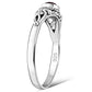 Sterling Silver Garnet Leaves Ring