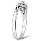 Sterling Silver Rainbow Moon Stone Leaves Ring