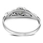 Sterling Silver Rainbow Moon Stone Leaves Ring