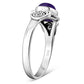 Amethyst Spiral Sterling Silver Ring