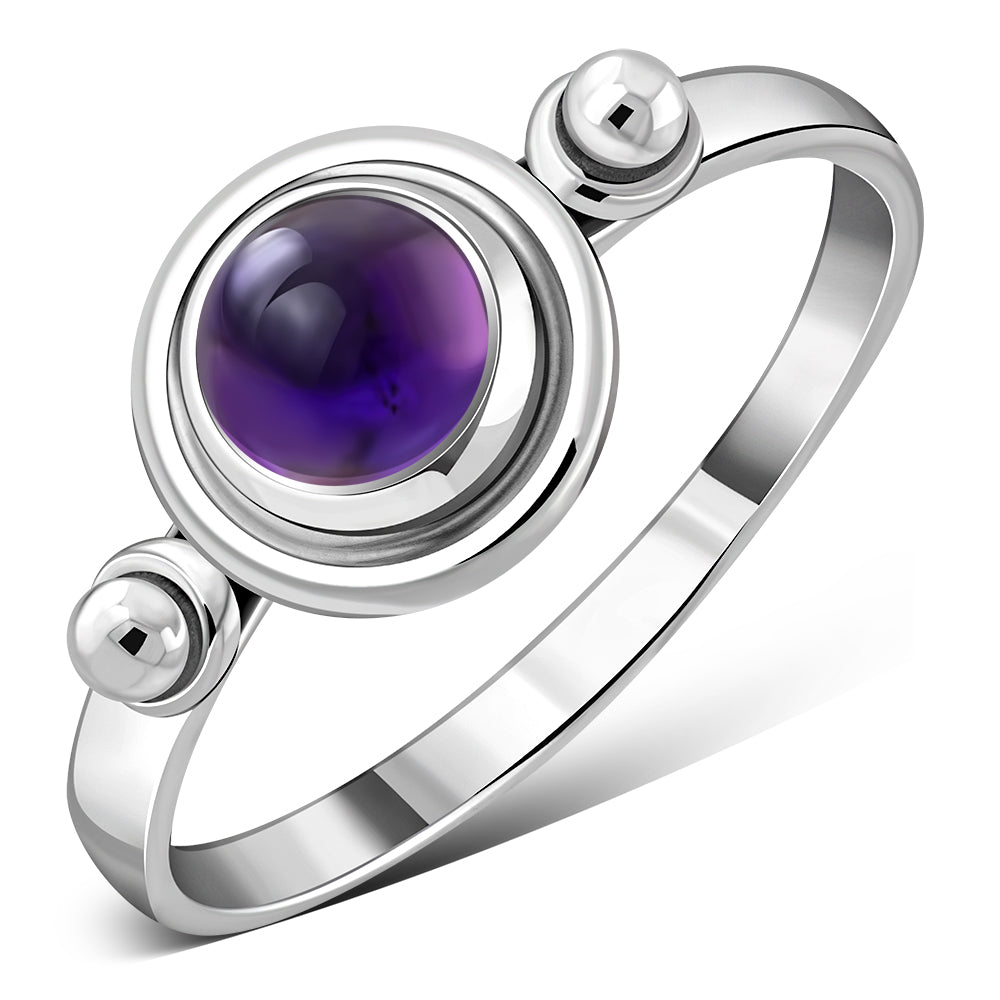 Amethyst Stone Silver Ring