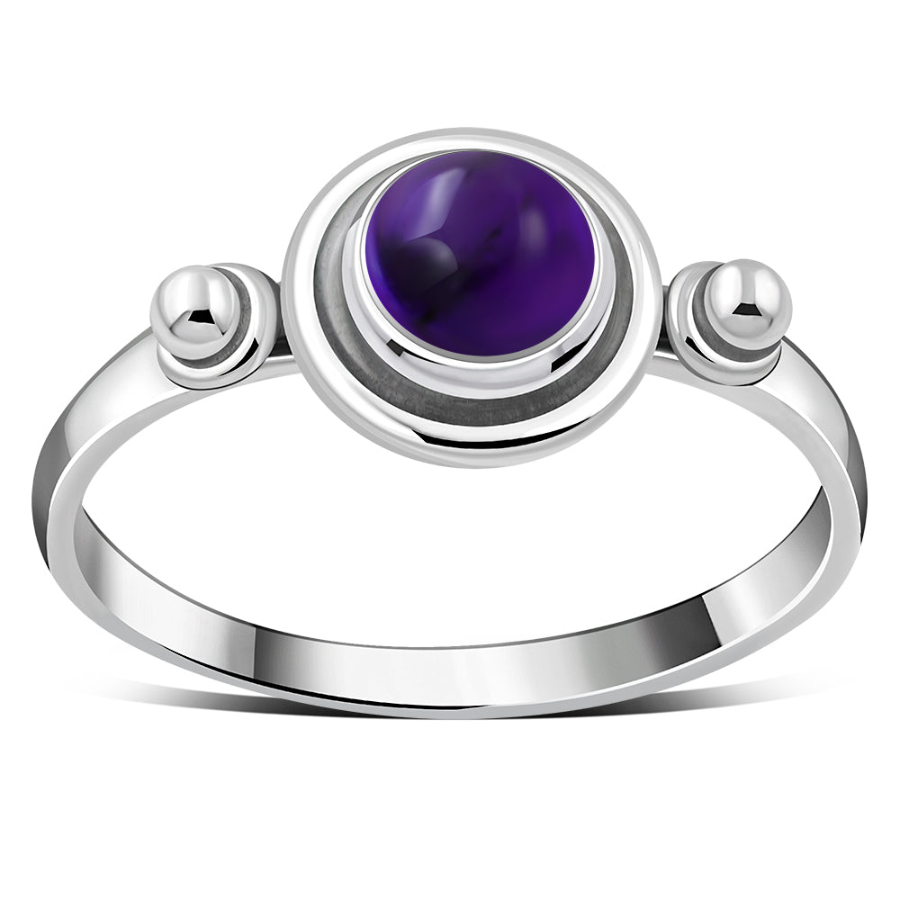 Amethyst Stone Silver Ring