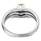 Silver Ring set w/ Faceted Peridot Stone