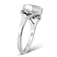 Faceted Peridot Stone Celtic Silver Ring