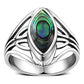 Large Abalone Shell Silver Ring