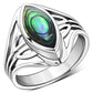 Large Abalone Shell Silver Ring